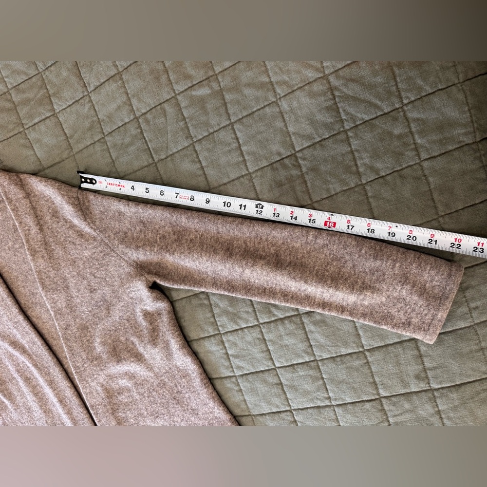 Jenni Kayne Taupe Open-Front Merino Women's Cardigan Sweater Small - Picture 12 of 15